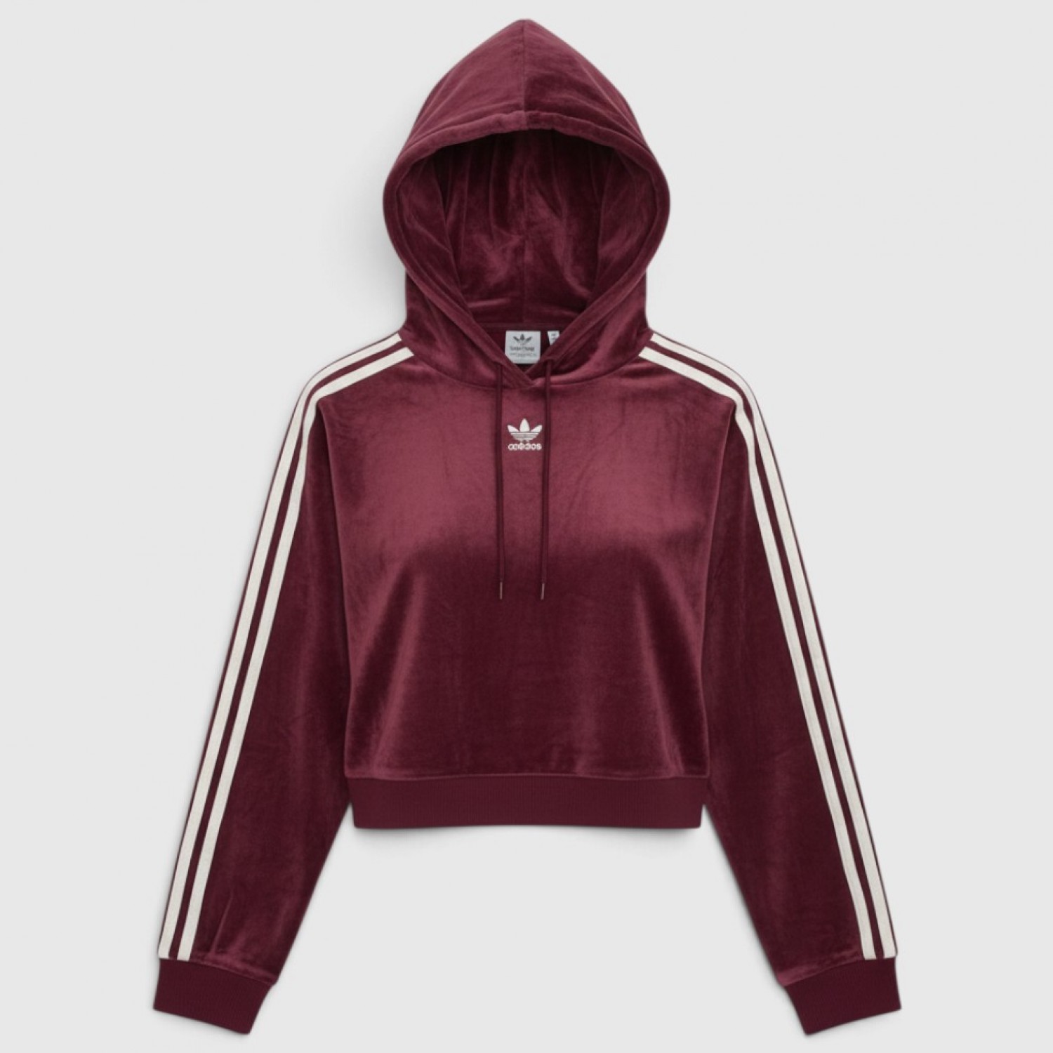 Adidas Originals Γυναικείο Φούτερ με Κουκούλα Μπορντό / Pre Owned